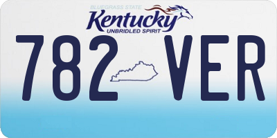 KY license plate 782VER