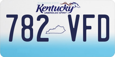 KY license plate 782VFD