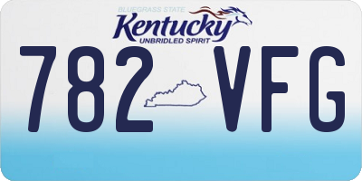 KY license plate 782VFG