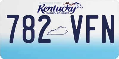 KY license plate 782VFN