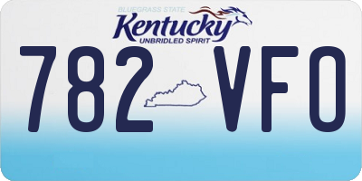 KY license plate 782VFO