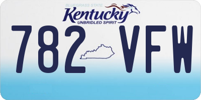 KY license plate 782VFW