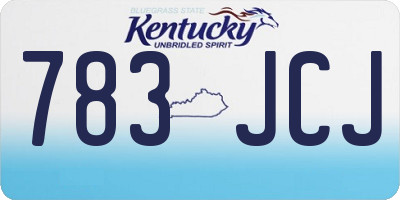 KY license plate 783JCJ