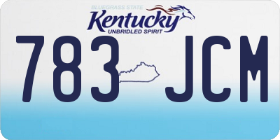 KY license plate 783JCM