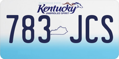 KY license plate 783JCS