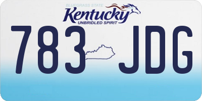 KY license plate 783JDG