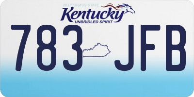KY license plate 783JFB