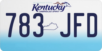 KY license plate 783JFD