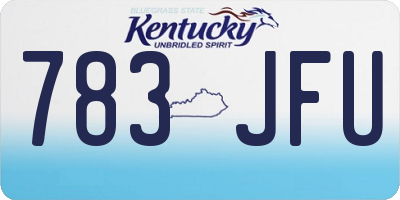 KY license plate 783JFU
