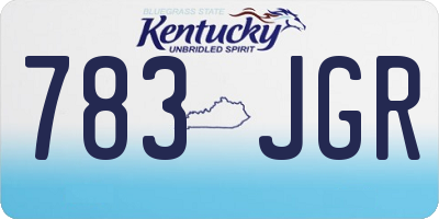 KY license plate 783JGR