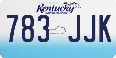 KY license plate 783JJK