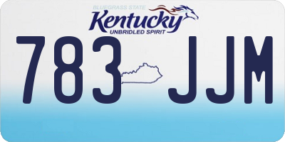 KY license plate 783JJM