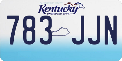 KY license plate 783JJN