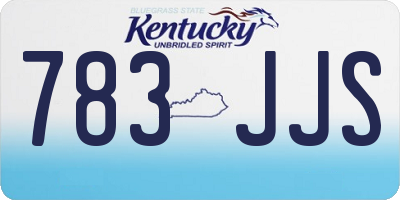 KY license plate 783JJS