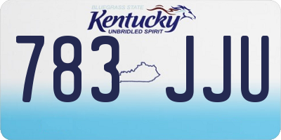 KY license plate 783JJU