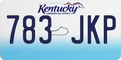KY license plate 783JKP