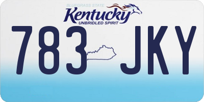 KY license plate 783JKY