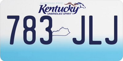 KY license plate 783JLJ