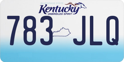 KY license plate 783JLQ