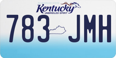 KY license plate 783JMH