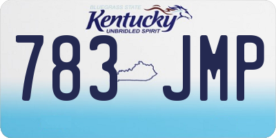 KY license plate 783JMP