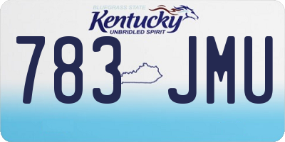 KY license plate 783JMU