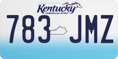 KY license plate 783JMZ