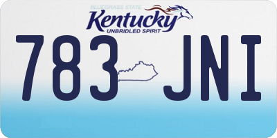KY license plate 783JNI
