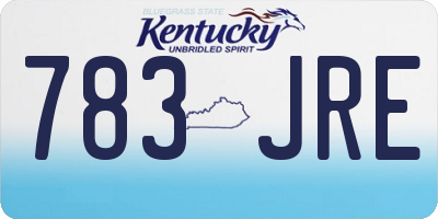 KY license plate 783JRE