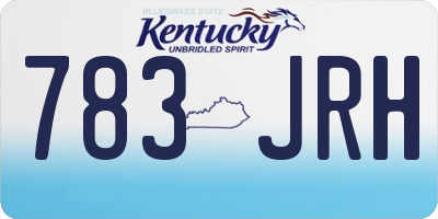 KY license plate 783JRH