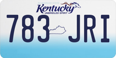 KY license plate 783JRI