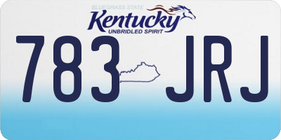 KY license plate 783JRJ
