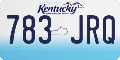 KY license plate 783JRQ
