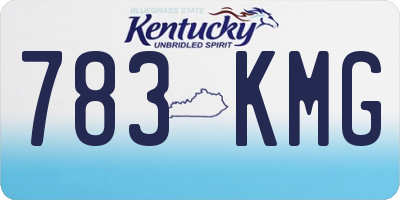 KY license plate 783KMG