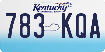 KY license plate 783KQA