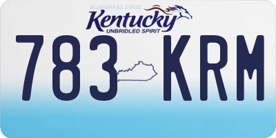 KY license plate 783KRM