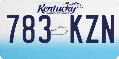 KY license plate 783KZN