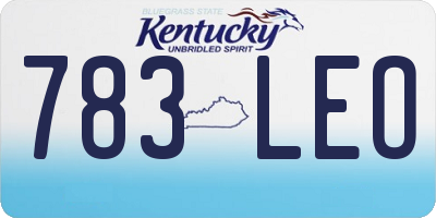 KY license plate 783LEO