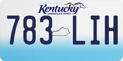 KY license plate 783LIH