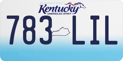 KY license plate 783LIL