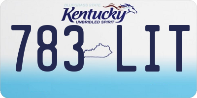 KY license plate 783LIT