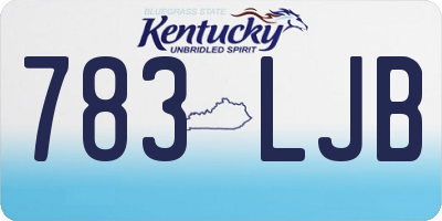 KY license plate 783LJB