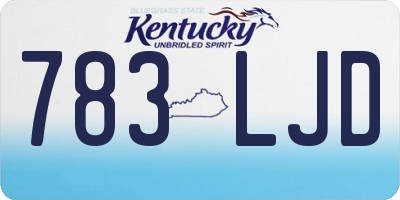 KY license plate 783LJD