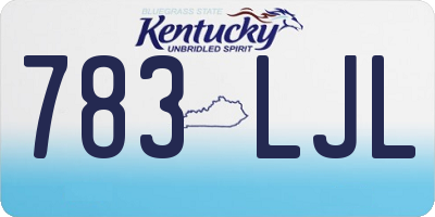 KY license plate 783LJL