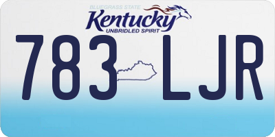 KY license plate 783LJR