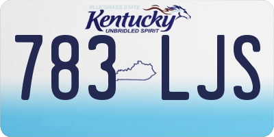 KY license plate 783LJS