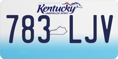 KY license plate 783LJV