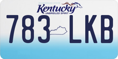 KY license plate 783LKB