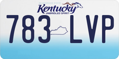 KY license plate 783LVP