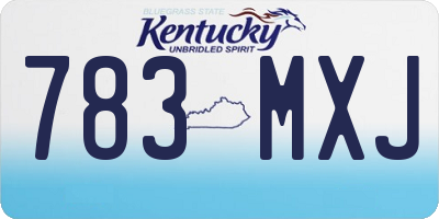 KY license plate 783MXJ